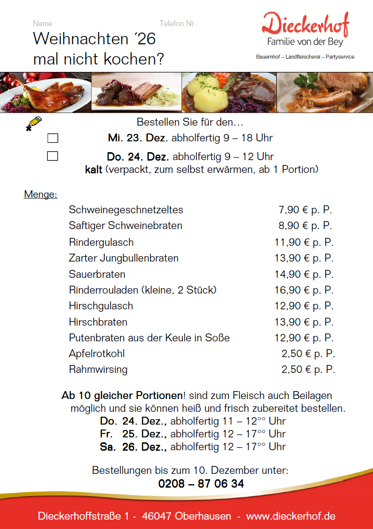 unser Angebot zu Weihnachten